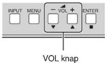 INPUT MENU - VOL + VOL knap ENTER