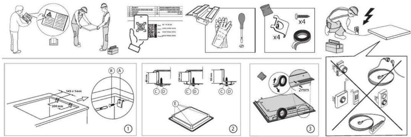 BAUKNECHT CHR 6640 IN - MISE EN PLACE DE LA TABLE DE CUISSON - 1
