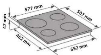 47 mm 577 mm 507 mm 482 mm 552 mm