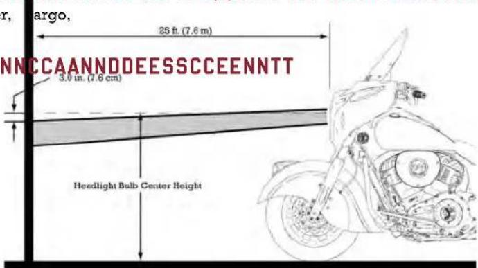 r, cargo, 25 ft. (7.6 m) NNCCAANNDDDEESSCCEENNTT 3.0 in. (7.6 cm) Headlight Bulb Center Height