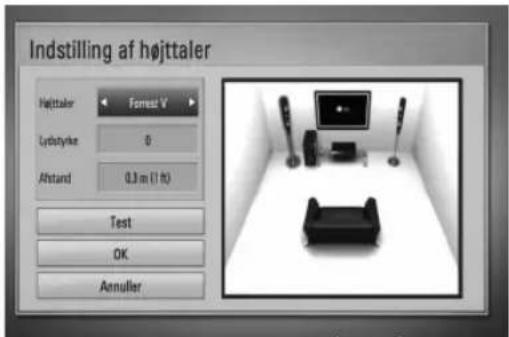 LG HB44S - Indstilling af højttaler - 1