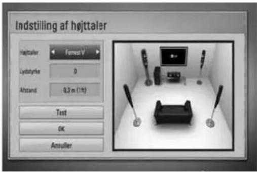 LG HB405SU - Indstilling af højttaler - 1