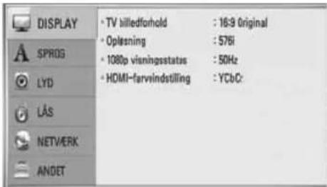 LG HB405SU - Justering af Indstillinger - 2