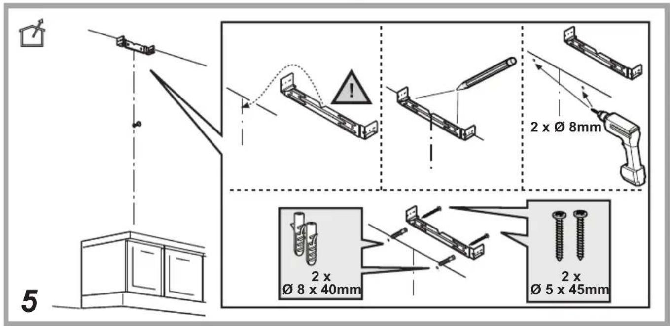 2 x Ø 8mm 2 x Ø 8 x 40mm 2 x Ø 5 x 45mm 5
