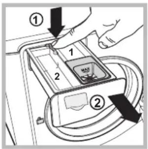 Hotpoint Ariston AQD970D 49 EU/B - Curățarea sertarului pentru detergenti - 1