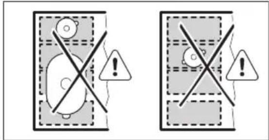 ELECTROLUX HKK870MI - Korrekt placering af kogegrej: - 3