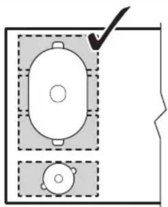 ELECTROLUX HKK770MF - Korrekt placering af kogegrej: - 1