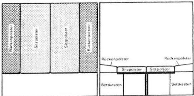 Rückenpolster Sitzpolster Sitzpolster Rückenpolster Rückenpolster Sitzpolster Sitzpolster Betikosten Betikosten