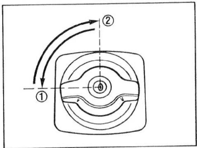 Technical diagram showing a mechanical component with labeled parts and directional arrows indicating motion or flow.
