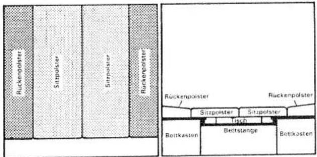 Rückenpolster Sitzpolster Sitzpolster Rückenpolster Rückenpolster Sitzpolster Sitzpolster Tisch Bettkasten Bettstange Bettkasten