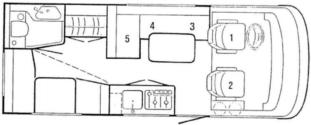 Hymer B644 (1996) - Fridge and heating - 4