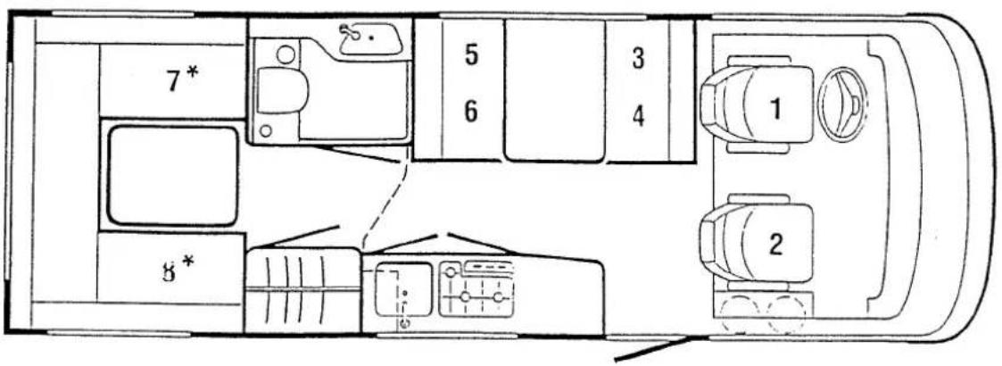 Hymer B644 (1996) - Fridge and heating - 5