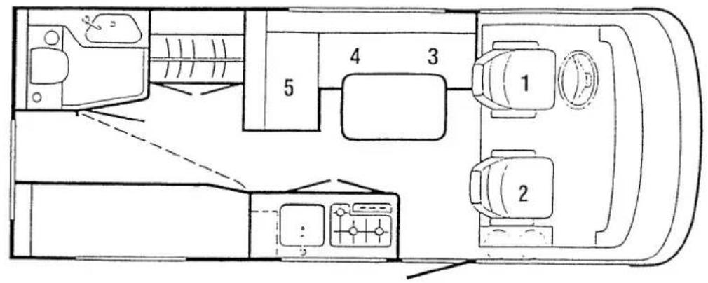 Hymer B644 (1996) - Fridge and heating - 3