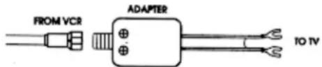 FROM VCR ADAPTER TO TV