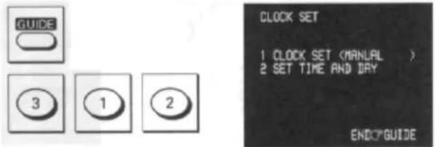 HITACHI VT-FX611A - To set the clock manually - 1
