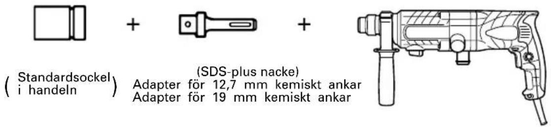 HITACHI DH 24PD2 - Iskruvning av bult med kemiskt ankar (rotation + slag) - 1