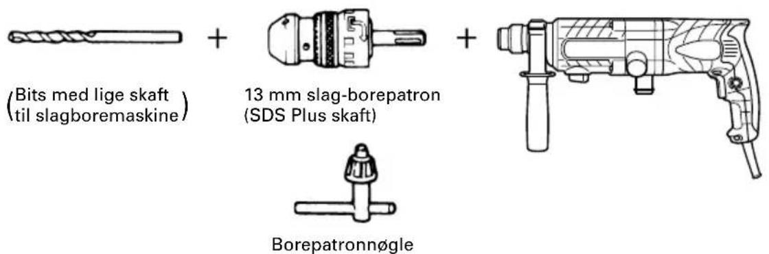 HITACHI DH 24PD2 - Boring af ankerhuller (rotation + hamring) - 6