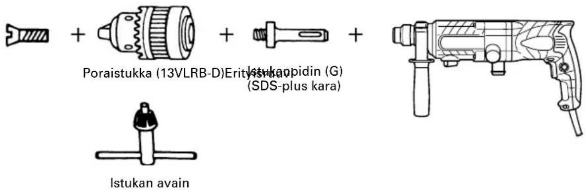 Poraistukka (13VLRB-D)Erity Istukan avain Istukan opidin (G) (SDS-plus kara)