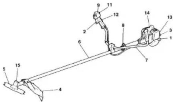 Technical diagram of a mechanical linkage system with numbered components