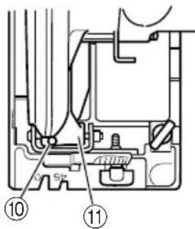 Technical diagram of a mechanical assembly with numbered components, likely for assembly or maintenance instructions.