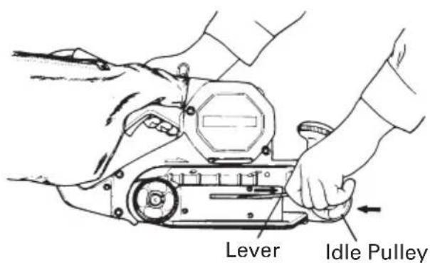 HITACHI SB-110 - HOW TO HANDLE SANDING BELT - 1