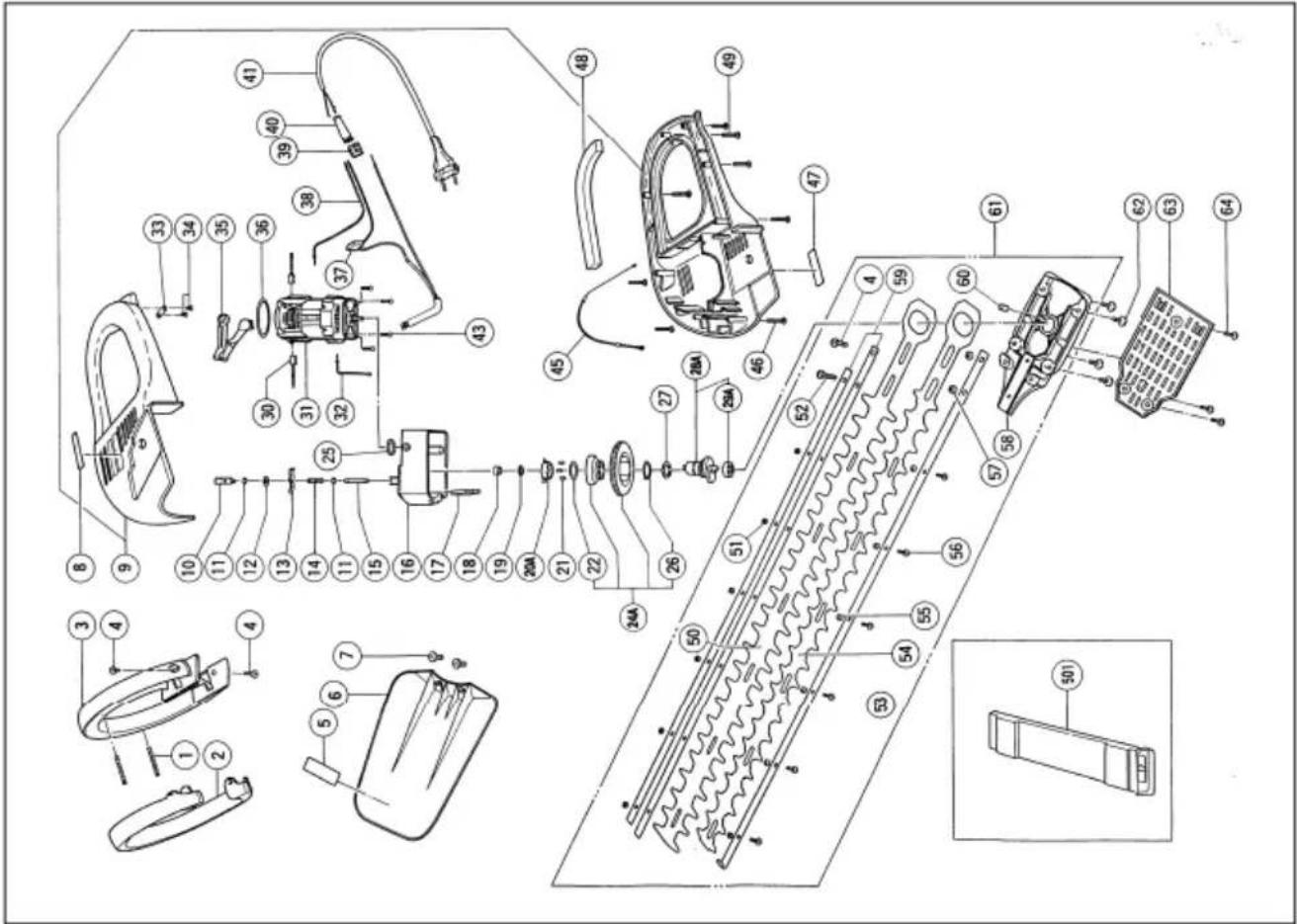 Exploded view diagram of a washing machine with numbered parts and exploded view