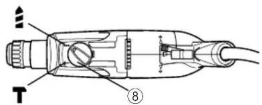 Technical diagram of a mechanical device with labeled parts and numbered annotation