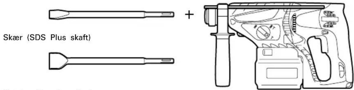 HITACHI DH 24DVA - Islagning af ankerjern (rotation + hamring) - 1