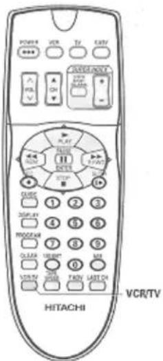 POWER VCR TV EXIT/ OFF ON START/NOOD ON/OFF ON/OFF HITACHI VCR/TV