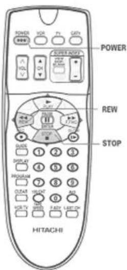 POWER VOR TV QATY SUPPORT VOL QH OPEN ACCESS REW STOP GND 1 2 3 DISPLAY 4 5 6 PROGRAM 7 8 9 OUTLET 0 HOR TV QATY HOTCHI FADY LED ON HITACHI