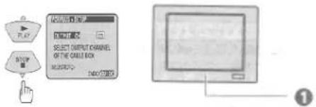 PLAY STOP SELECT OUTPUT CHANNEL OF THE CABLE BOX NOTES: 1