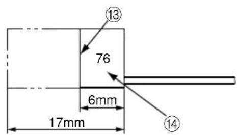 ⑬ 76 6mm 17mm ⑭