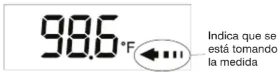 98.6°F Indica que se está tomando la medida