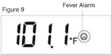 Figure 9 10:11 °F Fever Alarm
