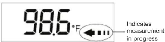 98.6°F Indicates measurement in progress