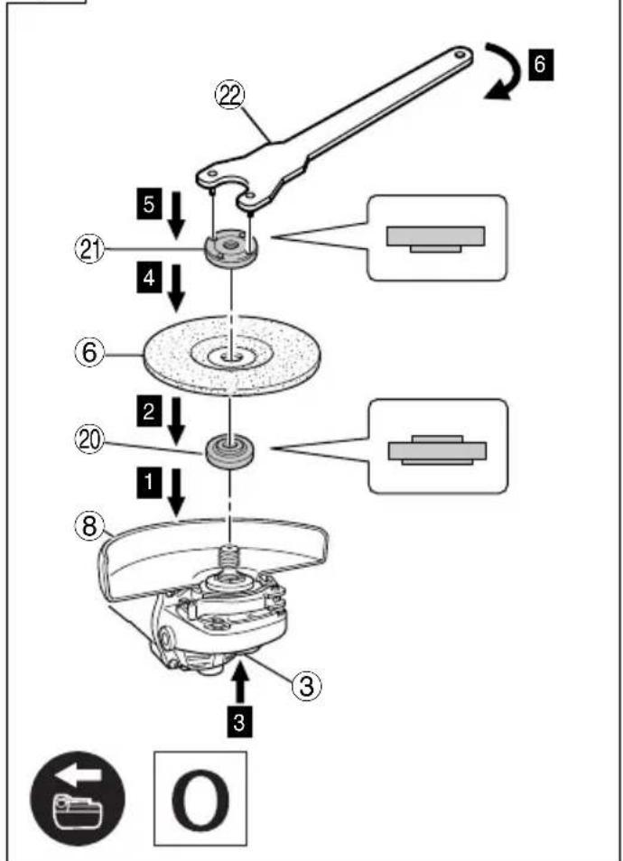 Exploded view diagram of a mechanical assembly with numbered parts and component labels