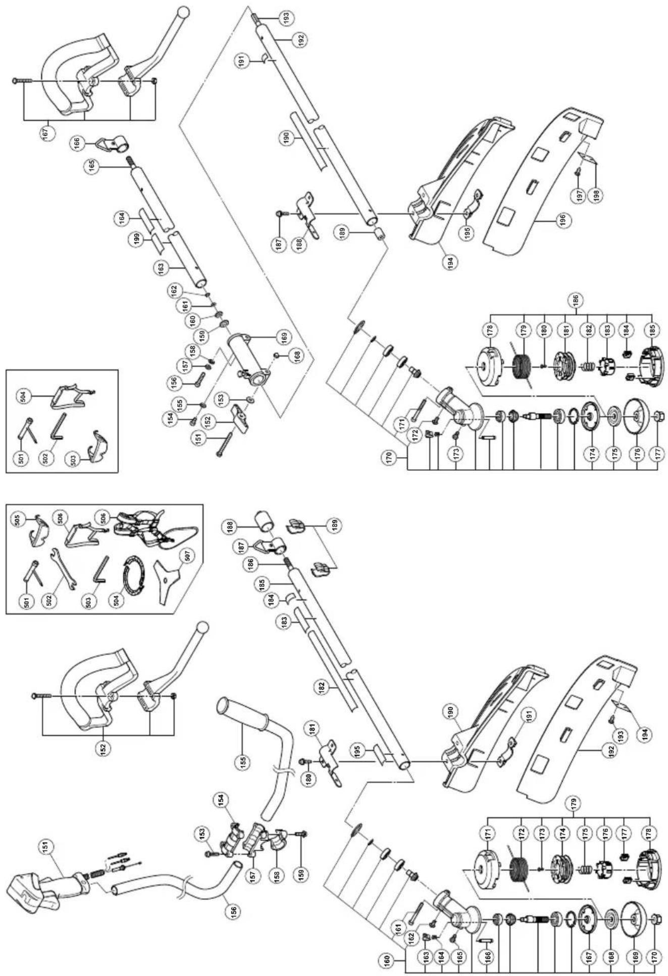 Exploded view diagram of a car body assembly with numbered parts and component labels