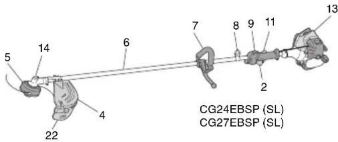 5 14 6 7 8 9 11 2 13 CG24EBSP (SL) CG27EBSP (SL)