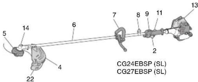 5 14 6 7 8 9 11 2 13 CG24EBSP (SL) CG27EBSP (SL)