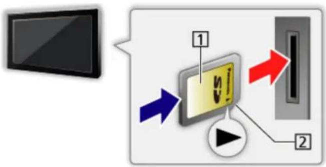 PANASONIC TX-L50ETS61 - Isættelse og udtagning af SD-kort - 1