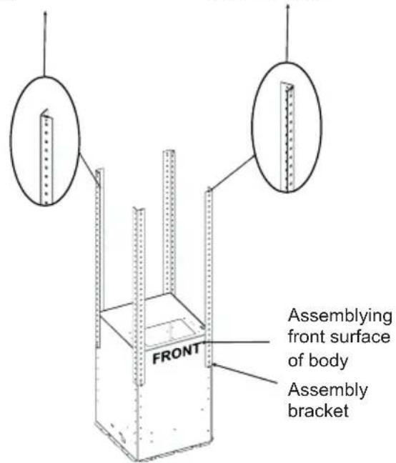 FRONT Assembly front surface of body Assembly bracket