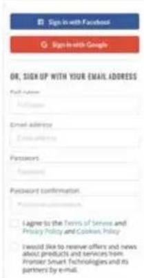 Sign in with Facebook Sign in with Google OR, SIGN UP WITH YOUR EMAIL ADDRESS Full name: Email address: Email address: Password: Password: Password confirmation: I agree to the Terms of Service and Privacy Policy and Cookies Policy I would like to receive offers and news about products and services from Frontier Smart Technologies and its partners by email.