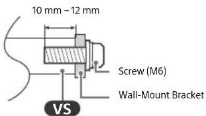 10 mm - 12 mm Screw (M6) Wall-Mount Bracket VS