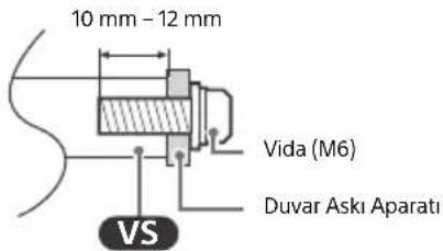10 mm - 12 mm Vida (M6) Duvar Aski Aparati VS
