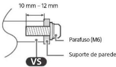 10 mm - 12 mm Parafuso (M6) Suporte de parede VS