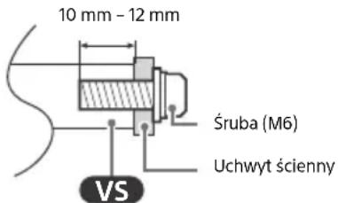 10 mm - 12 mm Śruba (M6) Uchwyt scienny VS