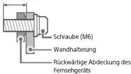 Schraube (M6) Wandhalterung Rückwärtige Abdeckung des Fernsehgeräts