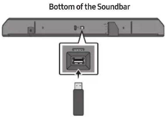 Bottom of the Soundbar SERVICE