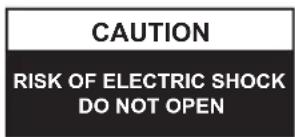 CAUTION RISK OF ELECTRIC SHOCK DO NOT OPEN
