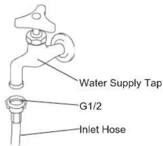 Water Supply Tap G1/2 Inlet Hose